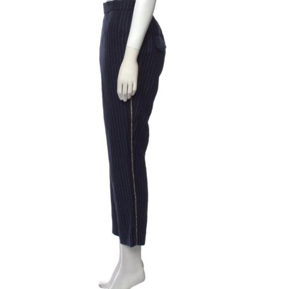 Zadig & Voltaire blue striped straight leg pants size 34 - Picture 2 of 4